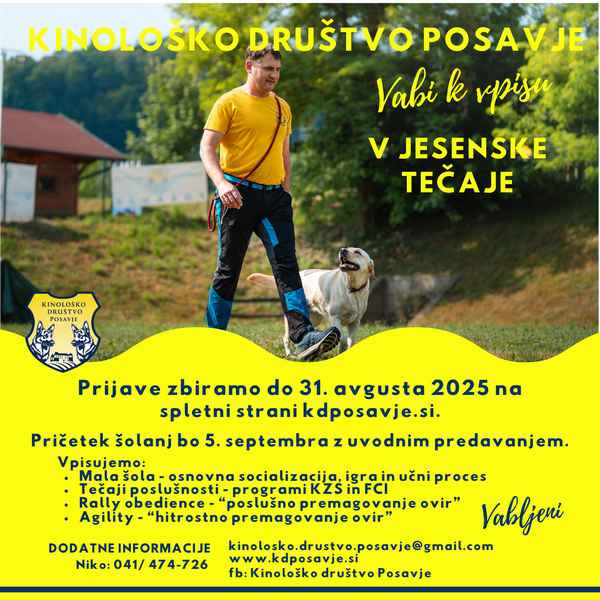 Plakat jesenski tečaji