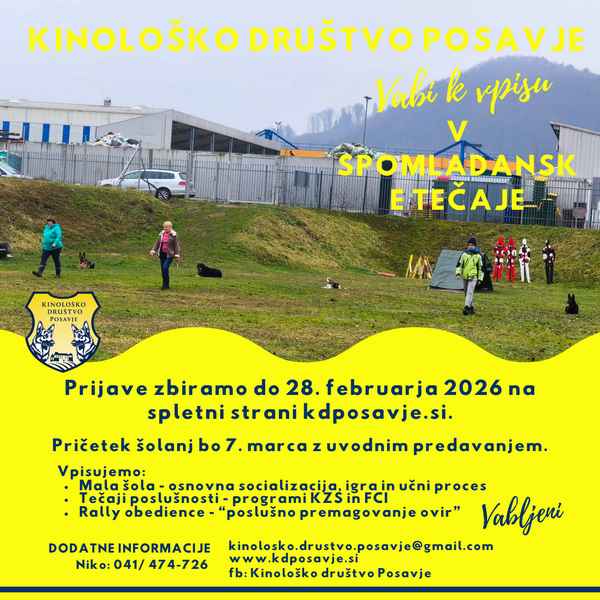 Odprt vpis v spomladanske tečaje.